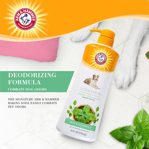 Arm & Hammer Ultra Fresh Deep Cleansing with Charcoal & Rosemary Value Size Dog Shampoo, 24-fl oz bottle