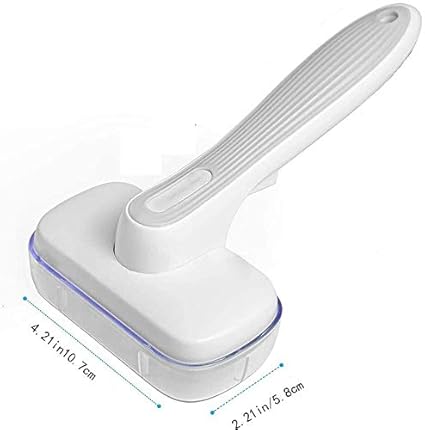 Pet Brush, One-button Auto-cleaning, Super Soft Silicone for Grooming Massaging Clean Hair with Hanging Holes