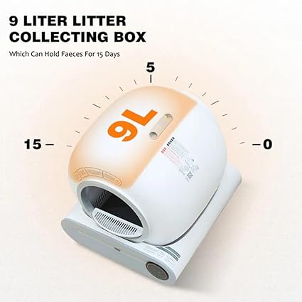 Kipenzi Smart Self Cleaning Cat Litter Box - Automatic Litter Tray (65L+9L Large Capacity), Odor Controller, Wi-fi Enabled, Smart APP Control, Mess-Free Design with Infrared Detector & Weight Sensors