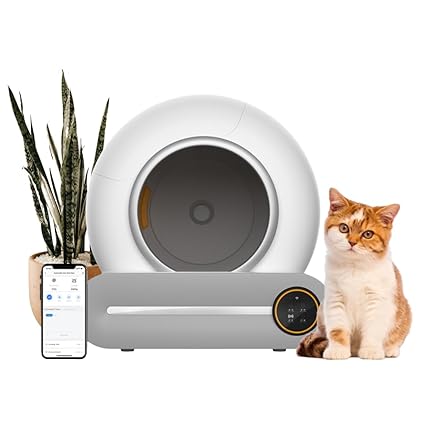 Kipenzi Smart Self Cleaning Cat Litter Box - Automatic Litter Tray (65L+9L Large Capacity), Odor Controller, Wi-fi Enabled, Smart APP Control, Mess-Free Design with Infrared Detector & Weight Sensors
