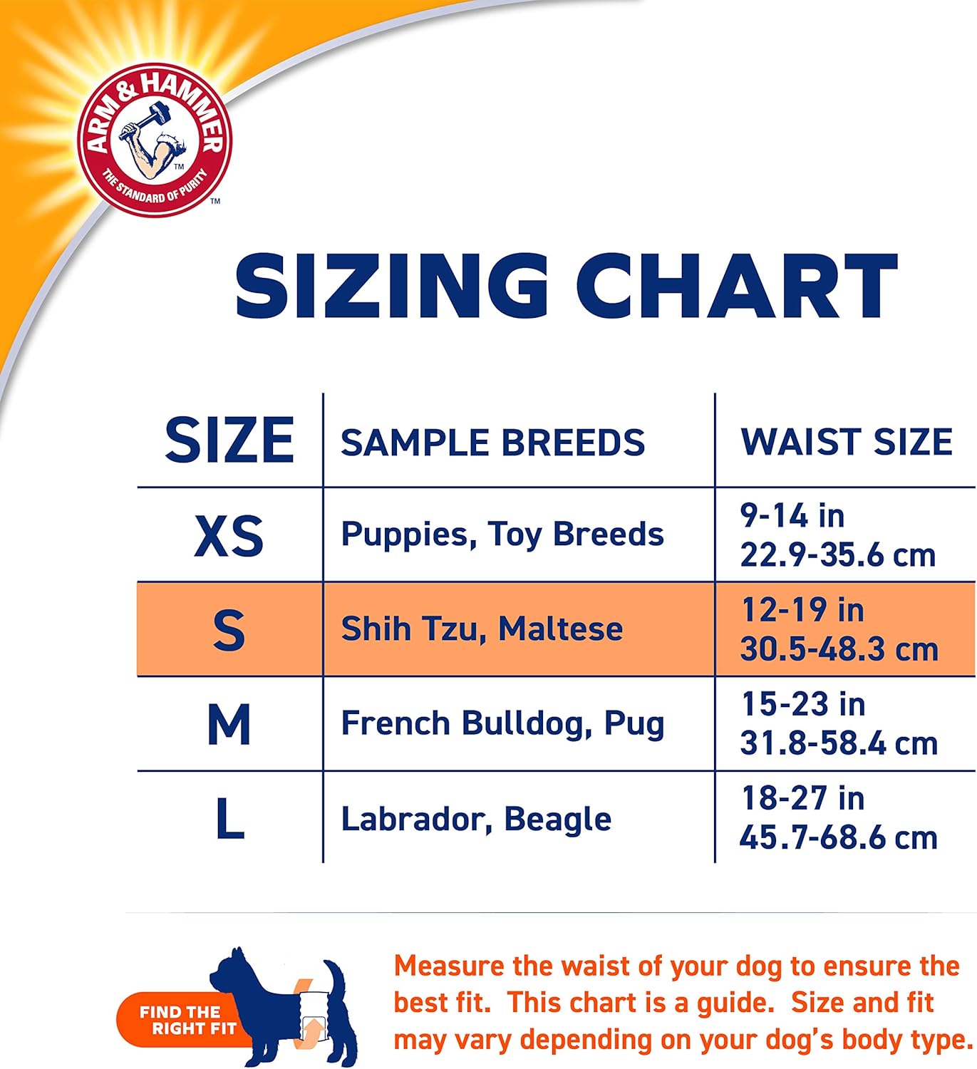 Arm & Hammer For Pets Dog Wraps, Size Small, 12 Count | Ultra-Absorbent, Adjustable Male Dog Diapers with Leak-Proof Protection and Wetness Indicator | Baking Soda for Odor Control