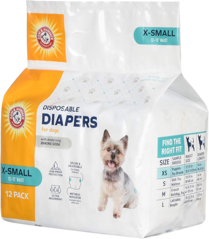 Arm & Hammer Xsm Nappies - 30 cm - 38 cm Waist - 12 pieces