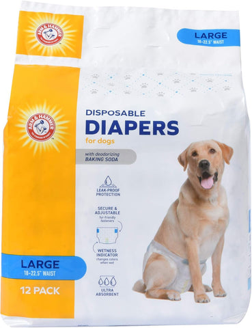 Arm & Hammer Lrg. Nappy - 18" Waist - 12 Count