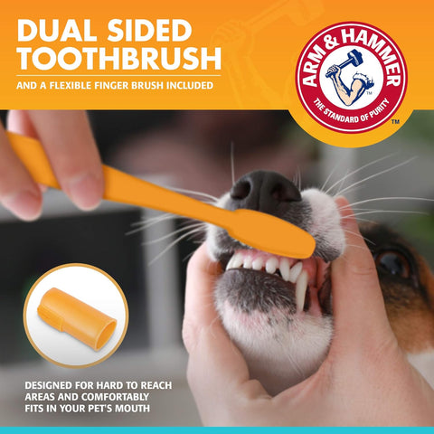 Arm & Hammer Fresh Breath Dental Kit for Dogs, Vanilla Ginger White