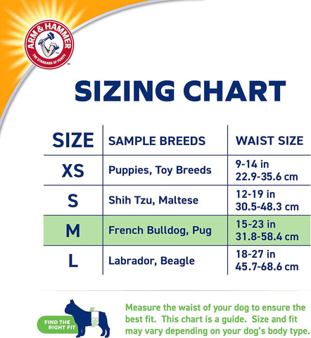 Arm & Hammer Ft. Nappile-42cm - 53cm Waist - 12pcs M, White,