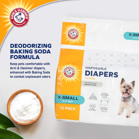 Arm & Hammer Xsm Nappies - 30 cm - 38 cm Waist - 12 pieces