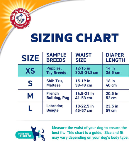 Arm & Hammer Xsm Nappies - 30 cm - 38 cm Waist - 12 pieces