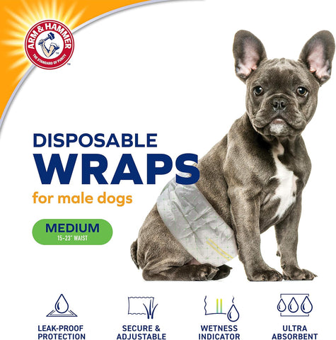 Arm & Hammer Ft. Nappile-42cm - 53cm Waist - 12pcs M, White,