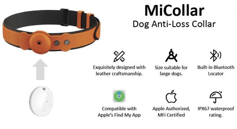 MiTag with Collar (Dogs)- Pet Anti-Loss Device