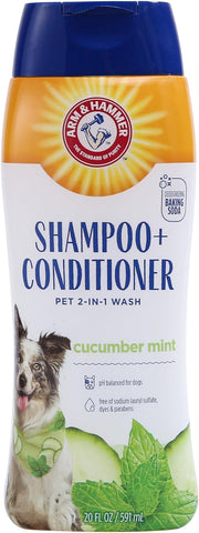 for Pets 2-In-1 Shampoo & Conditioner for Dogs | Dog Shampoo & Conditioner in One | Cucumber Mint, 20 Ounce Bottle Dog Shampoo and Conditioner for All Dogs